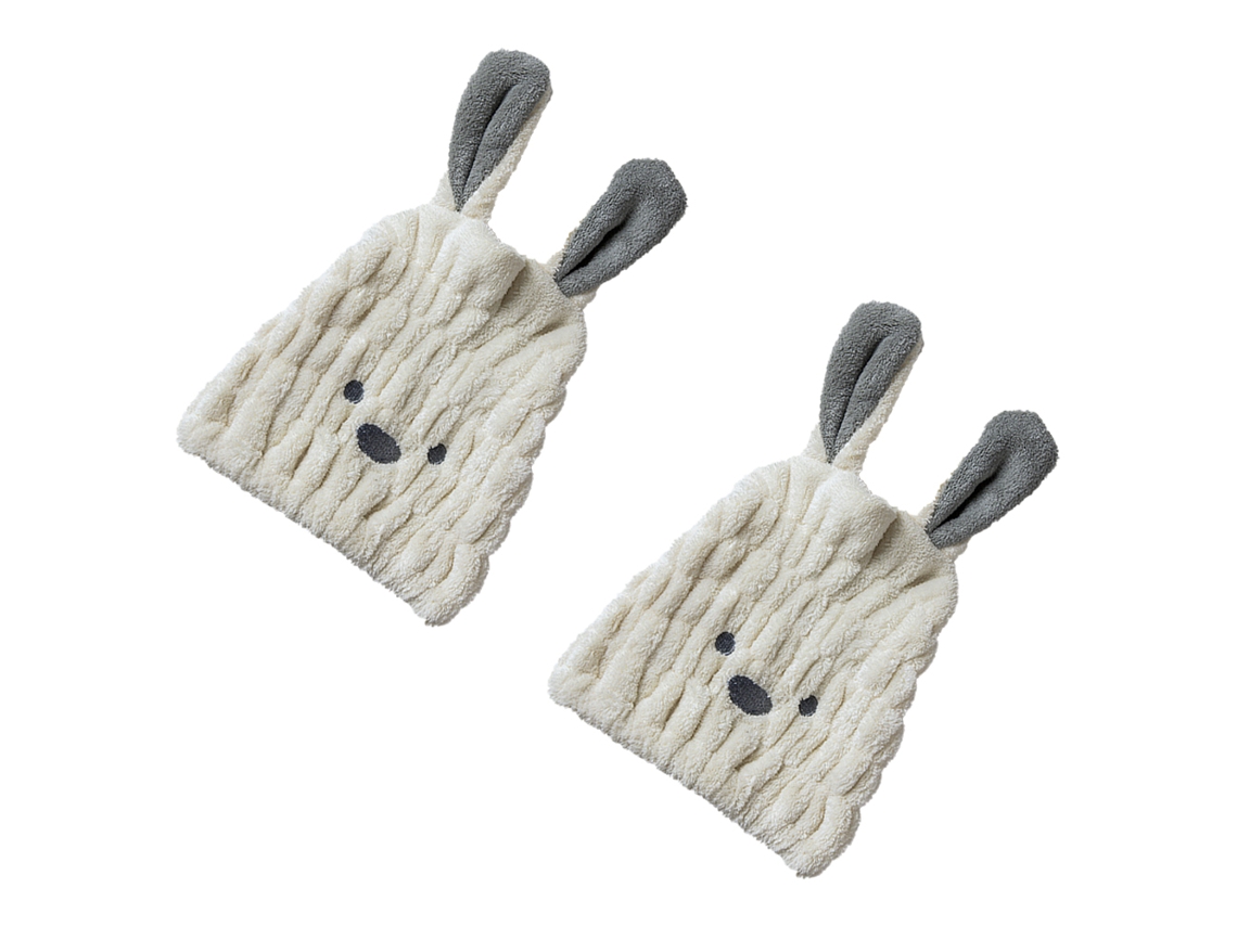 Conjunto de Toalla KOFIHETY Capucha Secador Absorbentes Poliéster Beige - 2pcs (Talla Única)