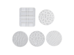 Molde De Silicona Ondulado 3d Para Portavasos Caseros: Duradero Y Reutilizable.