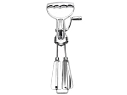 Batidora manual con manivela, batidora de mano de 30 cm, batidora rotativa para huevos con doble función.