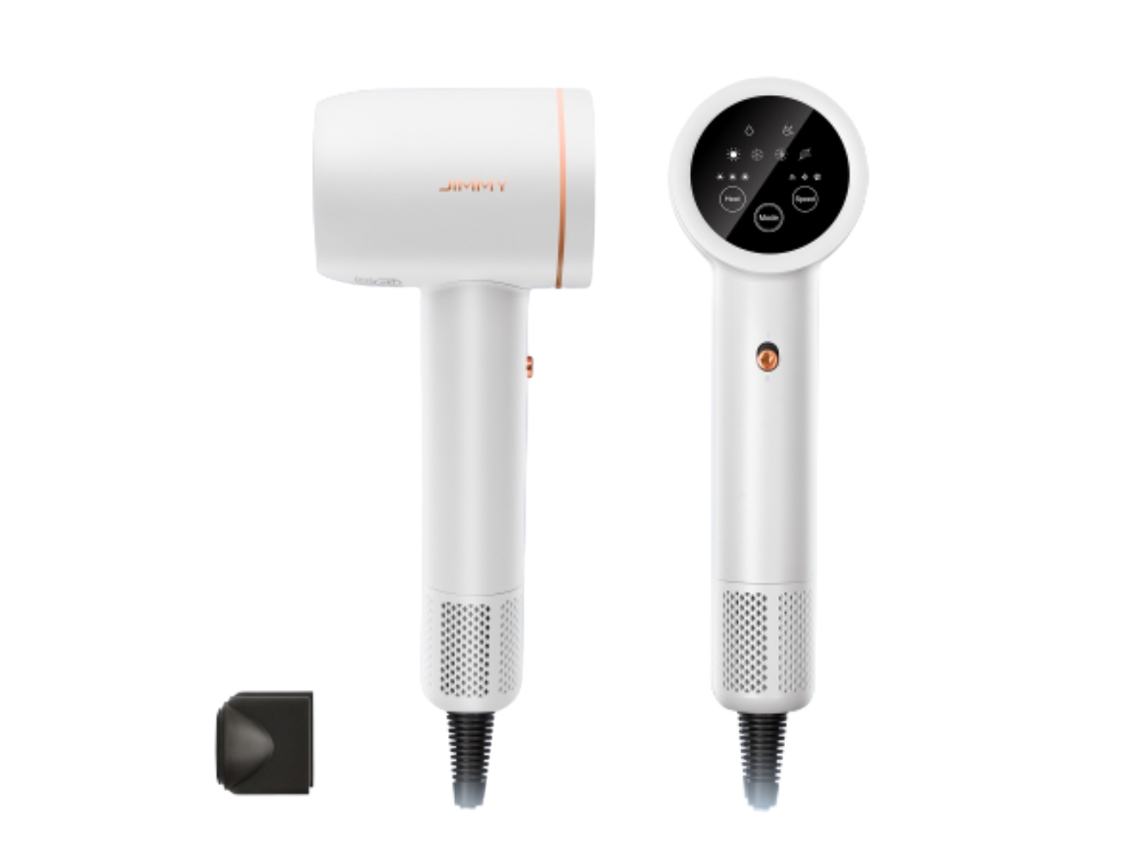 JIMMY F7 Secador de Pelo Iónico 1600W 3 Niveles de Potencia Blanco