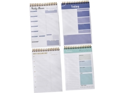 Juego De 4 Cuadernos A5 Para Planificación Diaria De Estudio Para Estudiantes Y Trabajadores De Oficina.