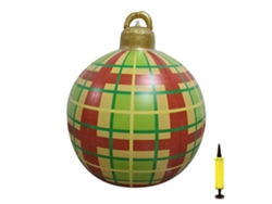 Bola navideña inflable de PVC de 23,6 pulgadas decorativa