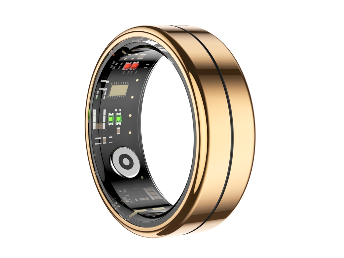 Anillo Inteligente R04 (Qring), Monitor De Salud Y Sueño, Resistente Al Agua Hasta 5 Atm, Modo Multideporte (Dorado, 11#) EIFSON