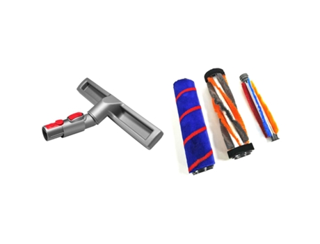 1 cabezal de cepillo para Dyson V6/7/8/10/Dc 62, cepillo para alfombras y 1 Juego de cepillo de suelo, cepillo de rodillo suave para Dyson V7 V8 V1...