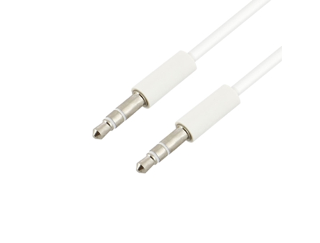Cable AVIZAR Auxiliar Audio Doble Jack Macho/Macho 3.5Mm Longitud 1M (Blanco)