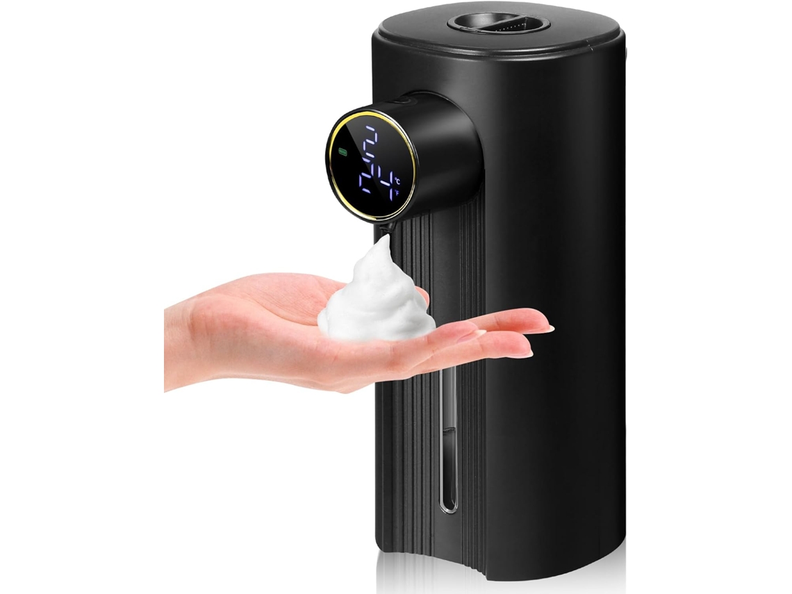 Dispensador Automático De Jabón En Espuma 5 Dispensadores De Jabón En Espuma Eléctricos Inteligentes Ajustables De 350 Ml Negro (espuma) Gertiz
