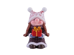 Estatua de gnomo, estilo enano, femenina, decoración de mesa, adornos
