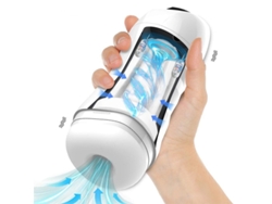 Masturbador de vibración masculino automático, taza de masturbación de máquina de succión de mamada (blanco) YIZHOOD