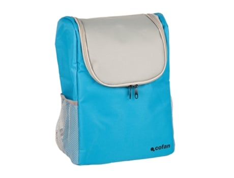 COFAN Mochila nevera isotérmica Mochila isotérmica para almuerzo, playa, oficina, pícnic, camping Color: azul y gris Capacidad: 10 litros Medidas: ...