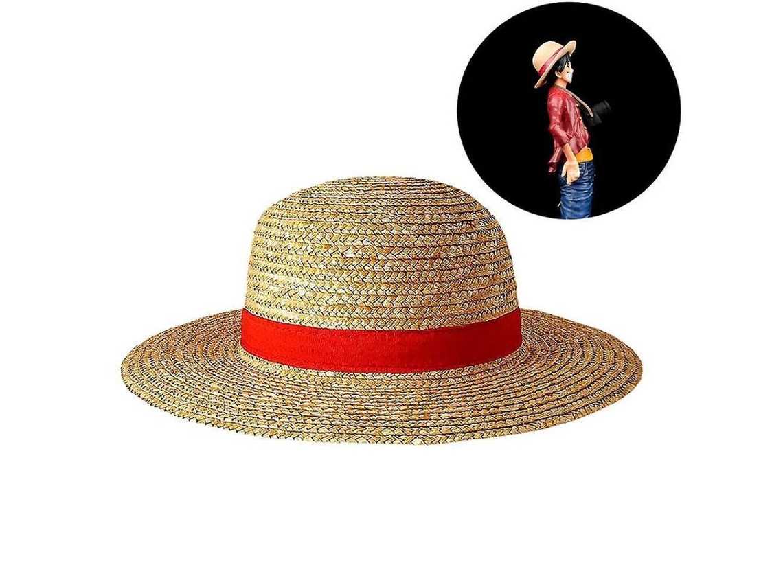 Sombrero De Paja Multifuncional Con Diseño De Personaje De Anime Luffy Para Adultos Y Protector Solar.