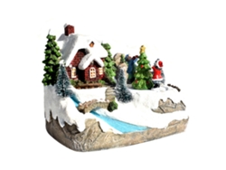 Casas de Pueblo Navideño, Pueblo Navideño con Luces LED y Miniaturas KOFIHETY