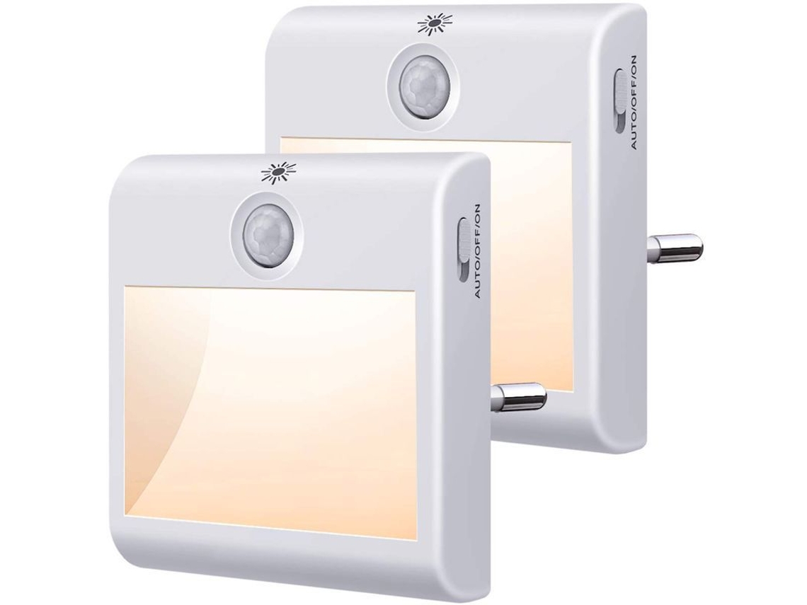Luz Nocturna Con Sensor De Movimiento, 3 Modos, Paquete De 2 Unidades, Luz Blanca Cálida Para Escaleras Y Armarios clase Energética A++