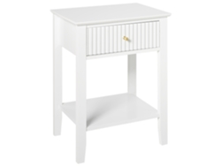 BELIANI Mesita de Noche Assisi con Cajón en Mdf Blanco 48X35X62