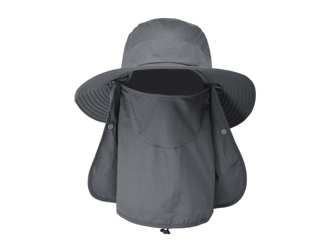 Sombrero Para El Sol Con Protección Uv, Ala Ancha, Solapa Para El Cuello, Protector Facial Multifuncional Para Senderismo, Pesca Y Playa.