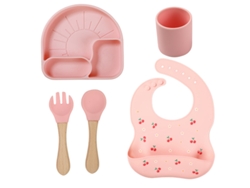 Conjunto De Louça Infantil/para Bebês Yuysan Em Silicone, 5 Peçasty605c