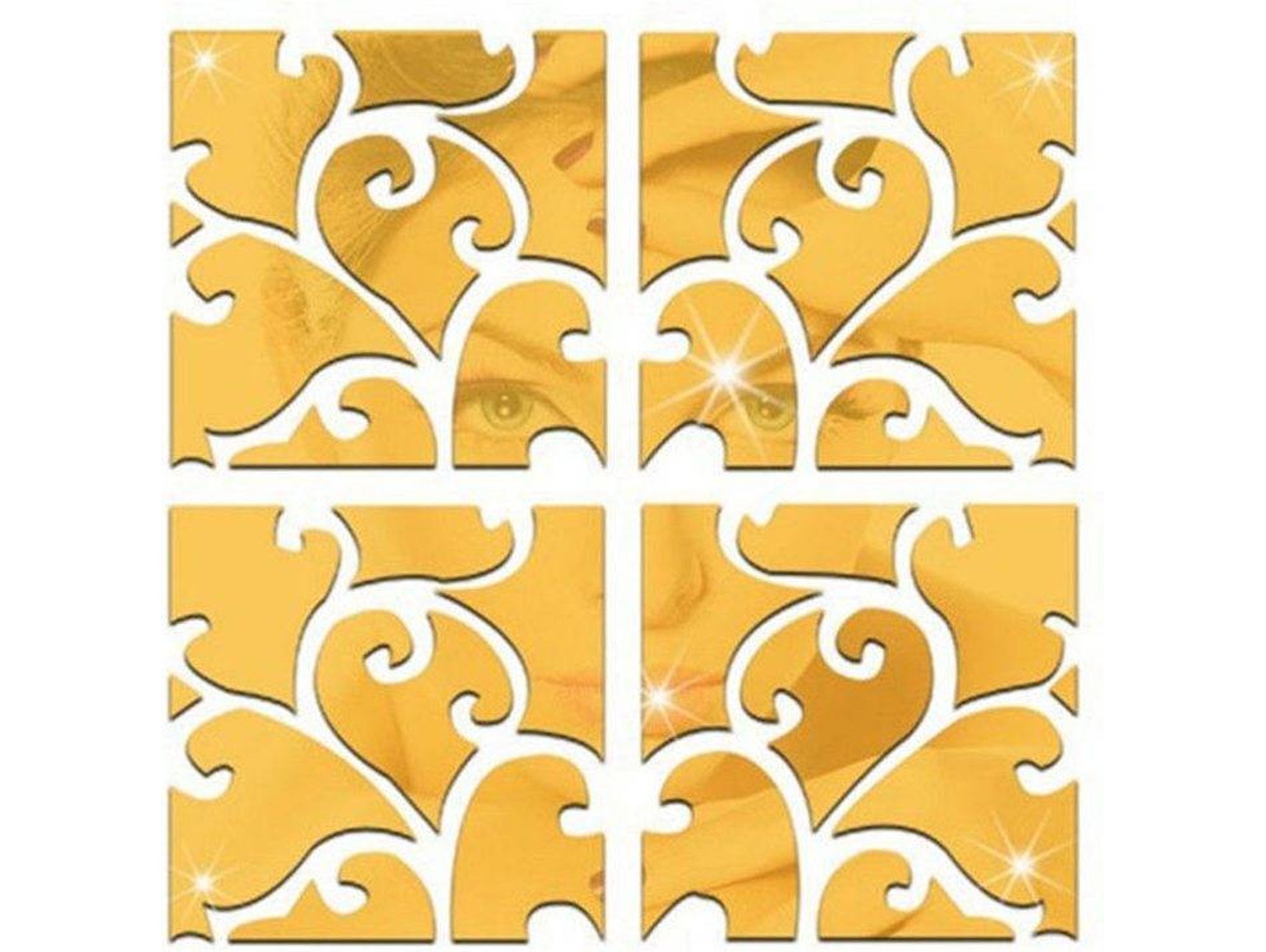 Pegatina de Pared Vidrio HEAN Dorado