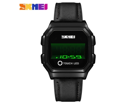 Relojes deportivos digitales Reloj de pantalla táctil con relojes de pulsera electrónicos para hombres-Carcasa negra - Cinturón negro LUUCOZK