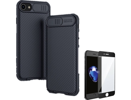 Carcasa y Protector iPhone 8 Nillkin Camshield Negro