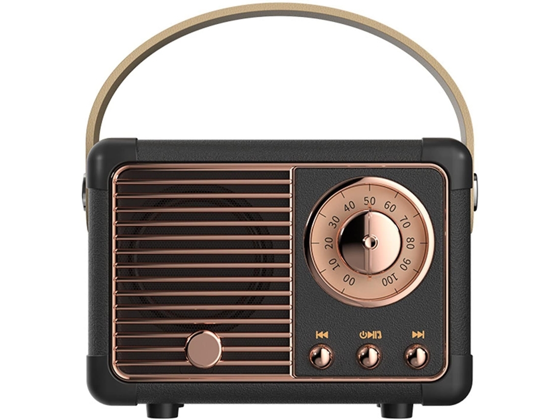 Radio Fm Retro Con Bluetooth, Que Presenta Un Diseño Clásico Vintage Y Es Compatible Con La Conectividad Inalámbrica Bluetooth 5.0.