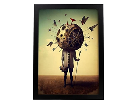NACNIC Poster Mariposas En Estilo Surrealismo Cinematográfico Ilustraciones Y Grabados De Historieta Abstracta Y Artística A3 Marcos Negros