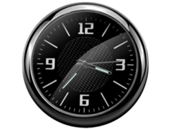 KOFIHETY Reloj para coche con pantalla luminosa, reloj para salpicadero, adhesivo automático con tres métodos de instalación, reloj metálico resistente a araña