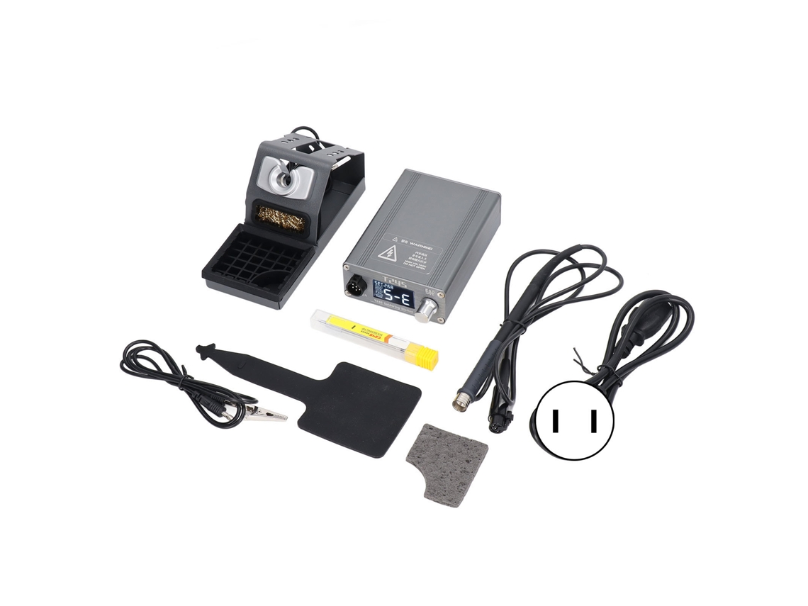 Estación de soldadura inteligente con pantalla LCD y enchufe USB de 100-240 V