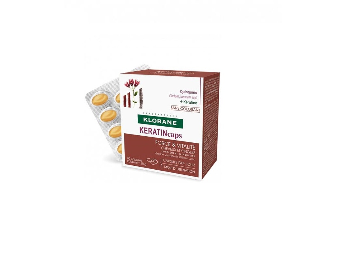 Complemento Alimentar KLORANE Klorane Keratincaps 30 Capsulas