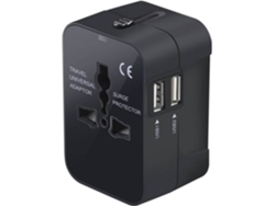 Adaptador de Viaje WJS Dual USB (Negro)