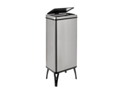 Cubo de Basura Inteligente de 60L WELLHOME con Apertura Automática y Contacto Manual, Gris, 35,5x26x95,5cm