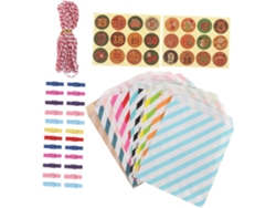Bolsas de regalo navideñas para productos de confitería caseros, bolsas de papel kraft para Bi Gokoco