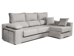 Chaiselongue Rubí de Tela Derecha Color Gris 3 plazas 265x145x102