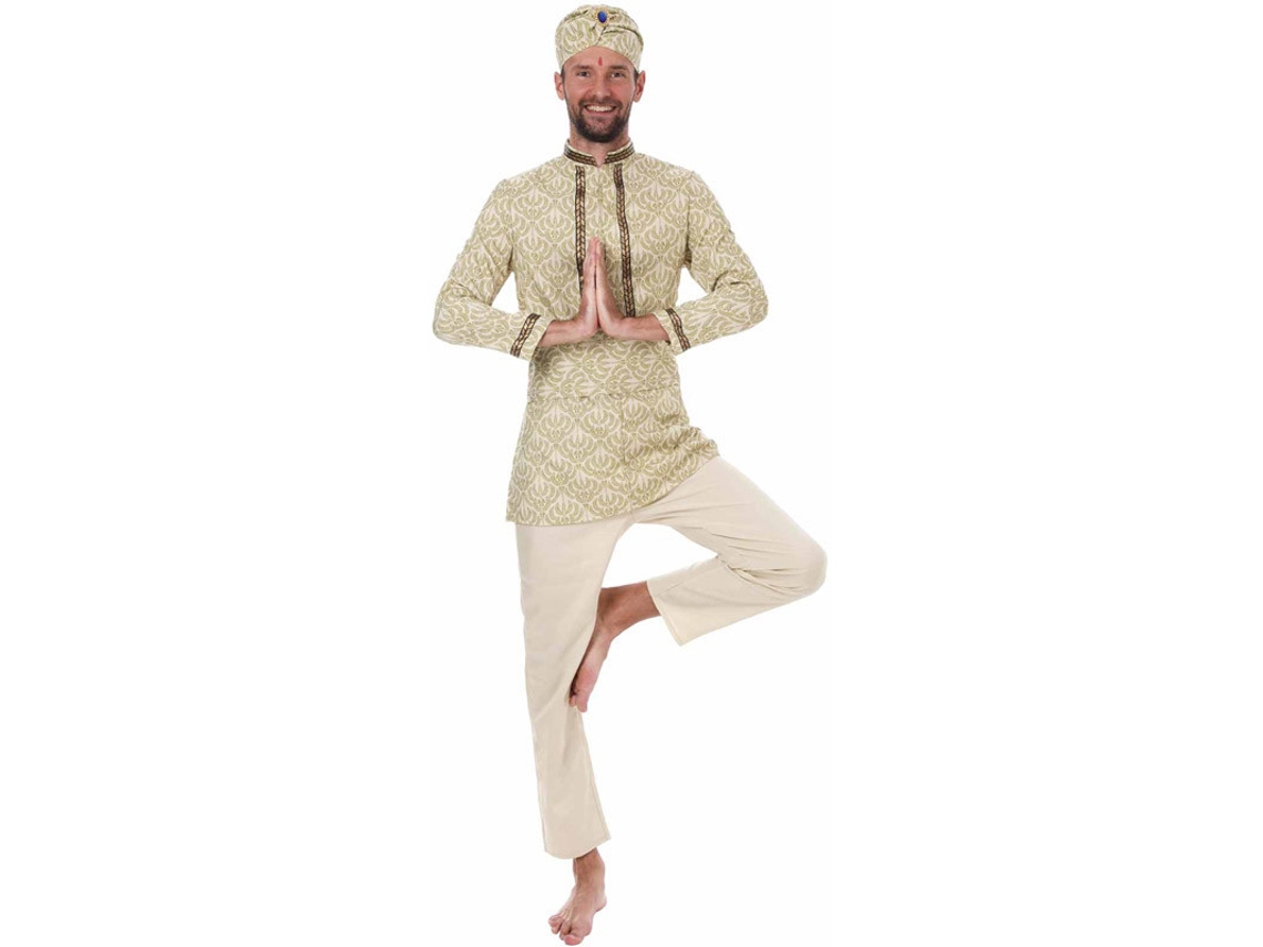 Disfraz de Hombre PARTILANDIA bollywood indio con turbante (Tam.: S)