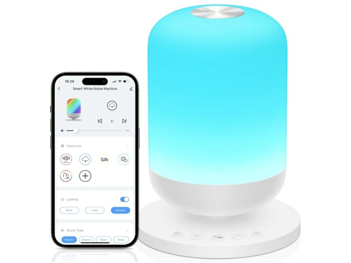 Máquina De Sonido Para Bebé Con 34 Sonidos Calmantes Máquina De Ruido Blanco Y Luz Nocturna Instructor De Sueño Con Aplicación Control Remoto Yizhood