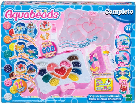 Kit de Artesanía AQUABEADS Caja de Joyas Brillantes (Edad Minima: 4)