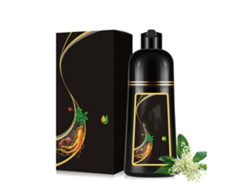 2026-shampoo corante 3 em 1 500ml extratos vegetais nutrição profunda seguro fácil de usar Cor Preta Para Cabelo Homens Mulheres