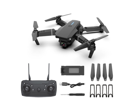 Mini Dron LKC E88 con 2 cámaras 80-100M Alcance 1080P 15MIN Max 3.7V 1800mAh