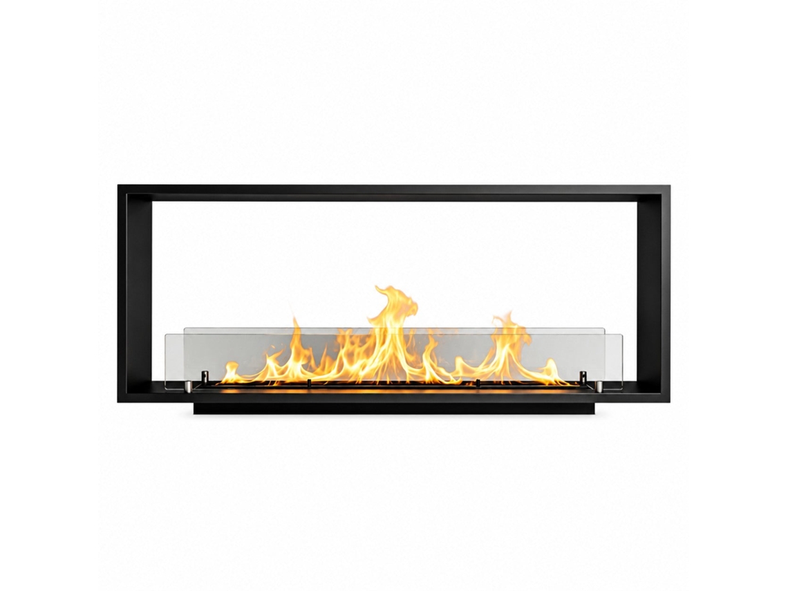Chimenea De Bioetanol Empotrable De Doble Cara Venere120 Topline, 120x50 Cm