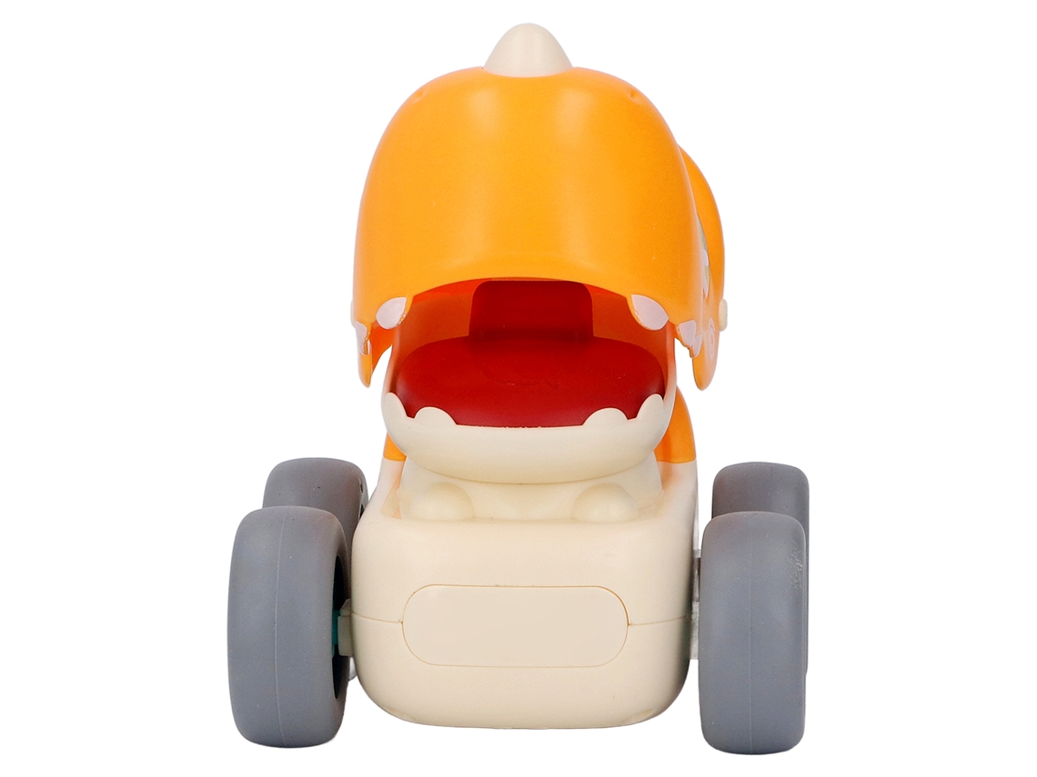 Rebe-brinquedo Carro Menino Dinossauro Laranja Manejo Por Pressão Melhora Coordenação Olho-mão Veículo Infantil