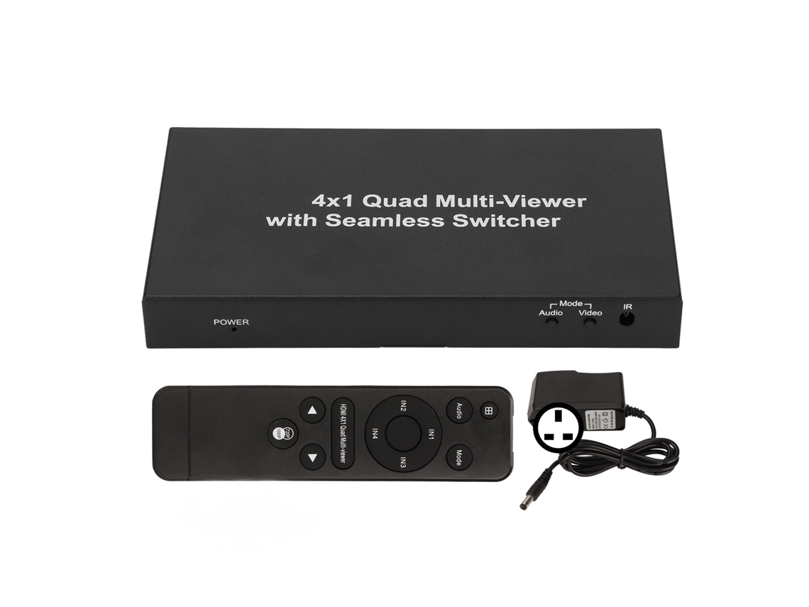Divisor De Interfaz Multimedia Hd 4 Entradas 1 Salida 1080p, Conmutador De Interfaz Multimedia Hd Con Control Remoto