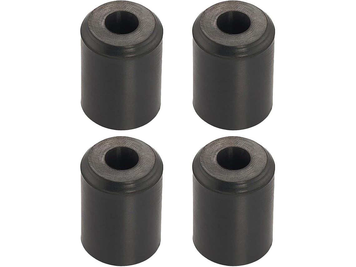 Juego de 4 soportes de pared de goma negra para esquís, para uso en interiores.