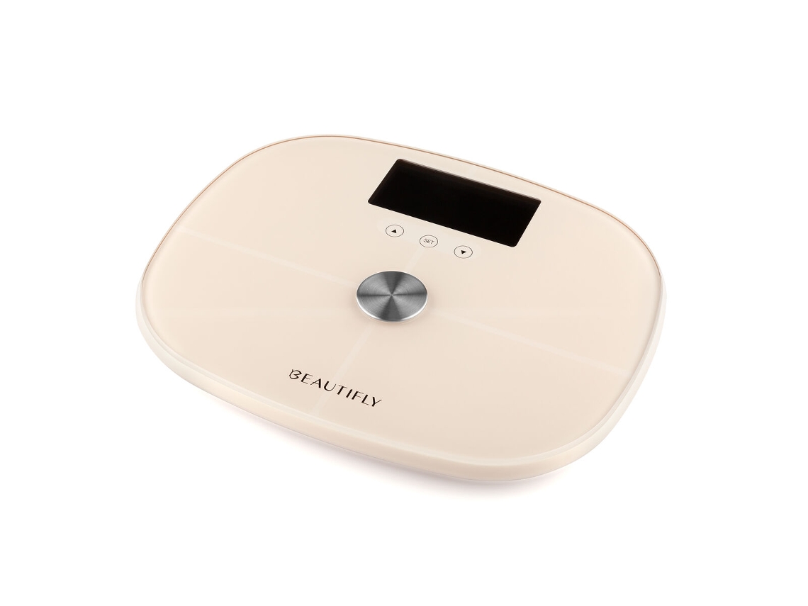 Beautifly Báscula Digital De Baño Slimsense Bluetooth Lcd Beige Multifunción Con App Móvil