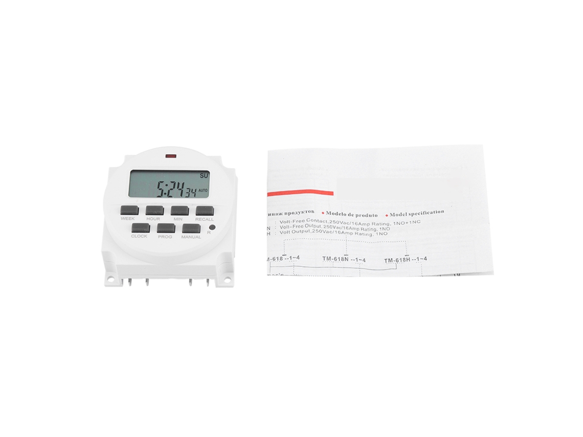 Temporizador eléctrico digital Primerox de 12 V, programable, duradero, con control inteligente | Sin marca