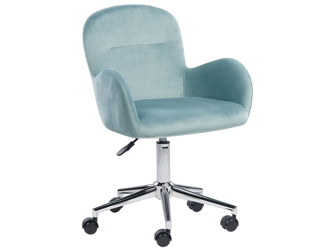 Silla de oficina BELIANI Priddy de Terciopelo Verde 60x60x91