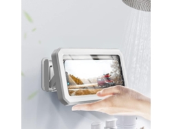 2026-soporte Para Teléfono En La Ducha Linjou, Rotación 360° Y Ángulo 145°, Impermeable, Montaje En Pared (blanco)