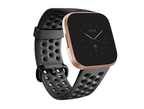 Correa Smartwatch para FITBIT Versa 2 Silicona Transpirable (Negro)