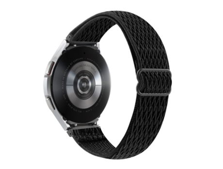 Correa de nailon bucle solo elástico para Samsung Galaxy Watch 4 40mm 44mm/Watch 4 Classic 42mm/Watch 5 40mm 44mm/Watch 5 Pro 45mm - negro