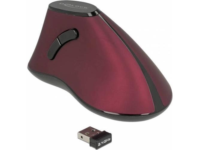 Ratón DELOCK 12528 (Inalámbrico - Óptico - 1000 dpi - Negro)