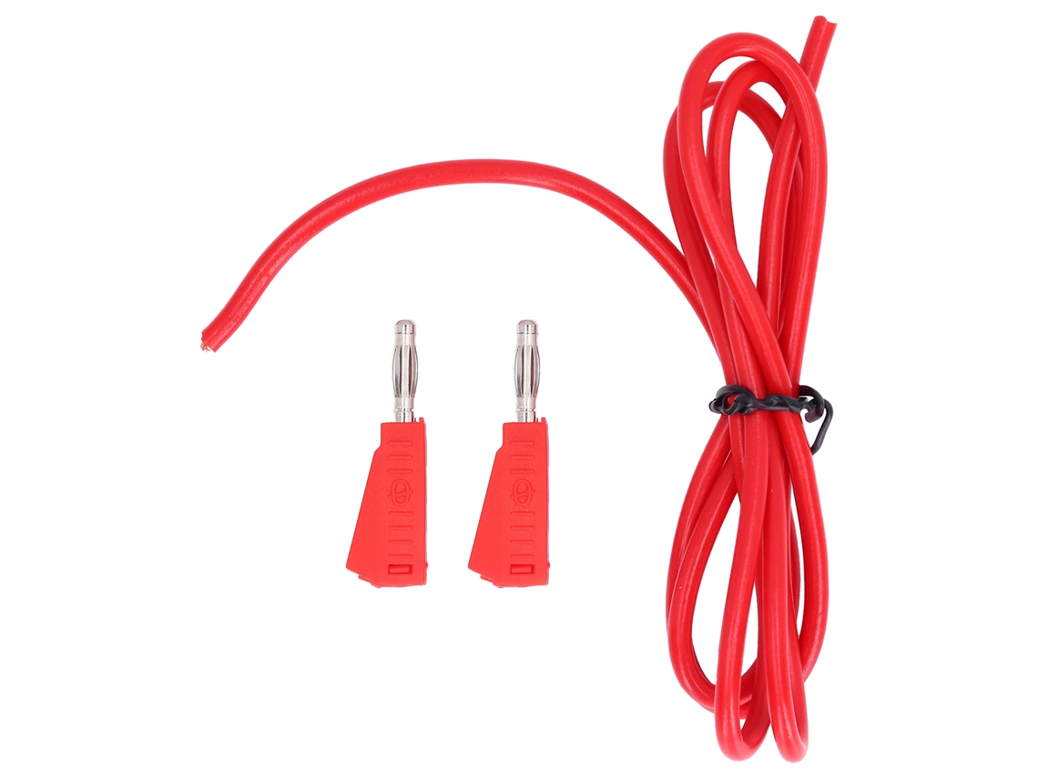 Cable De Prueba Con Conector Banana Pe De Latón Rojo De 4 Mm Para Comprobador De Voltaje De Baterías De Automóviles Y Camiones.