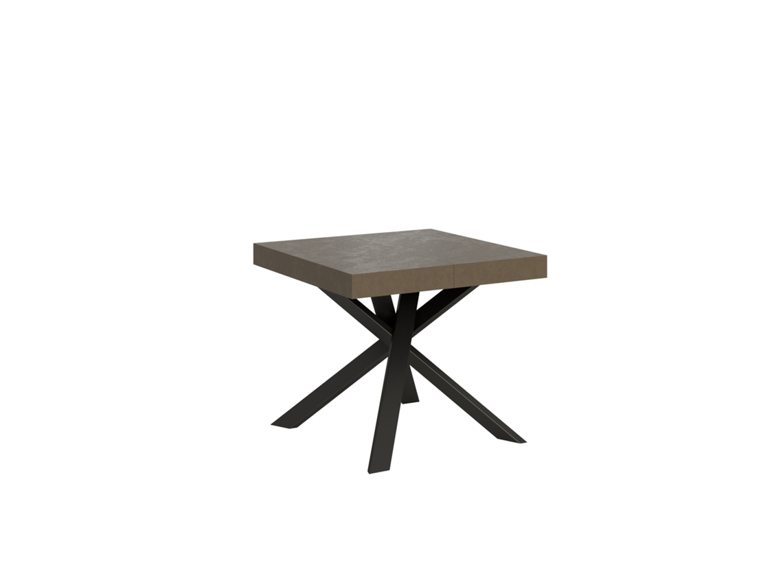 Mesa de oficinista extensible 90/194x90 cm gris paloma con patas antracita Itamoby