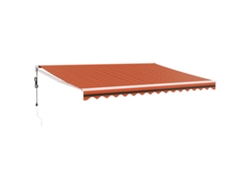 Maison Exclusive - Toldo Retráctil Automático Naranja Y Marrón 4,5x3 M